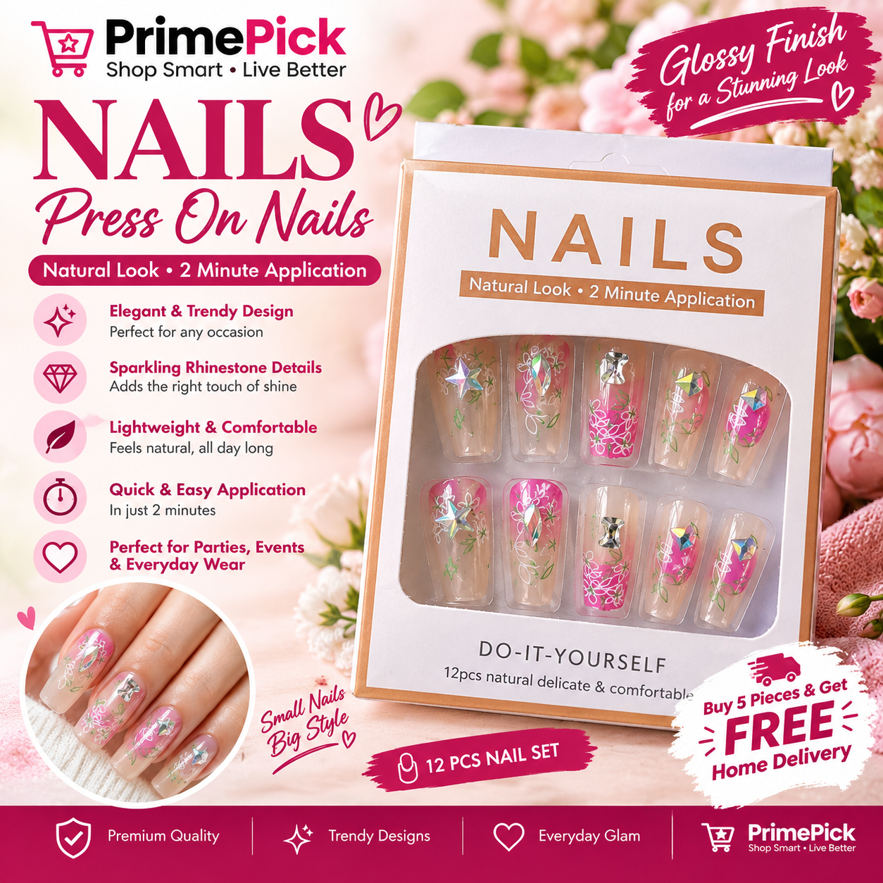 💅🌸Floral Nails — Pretty & Elegant! ✨💖