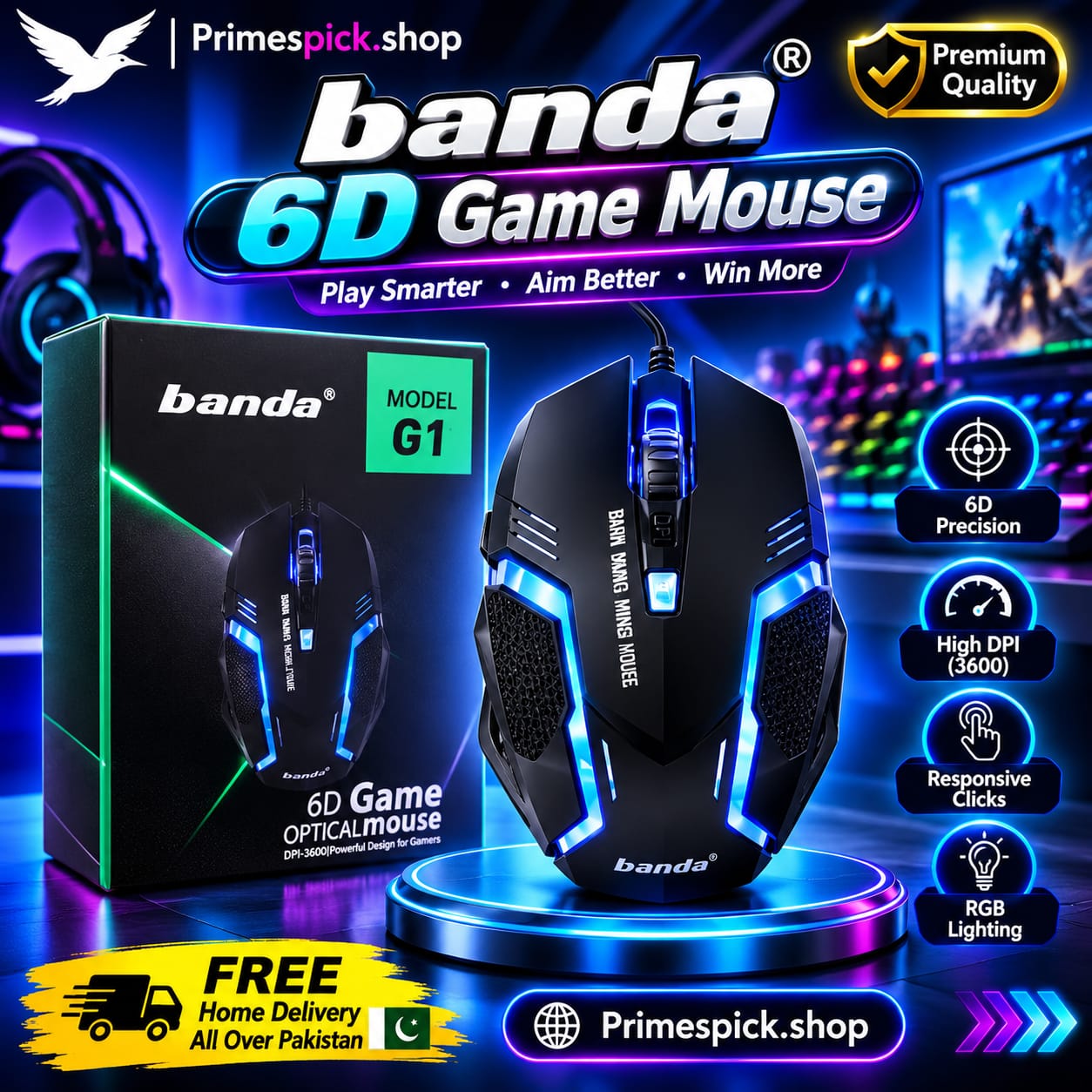 ๐ฑ๏ธ BANDA 6D GAMING MOUSE ๐ฎ๐