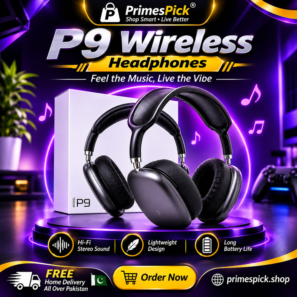 π§ P9 WIRELESS HEADPHONESπΆ